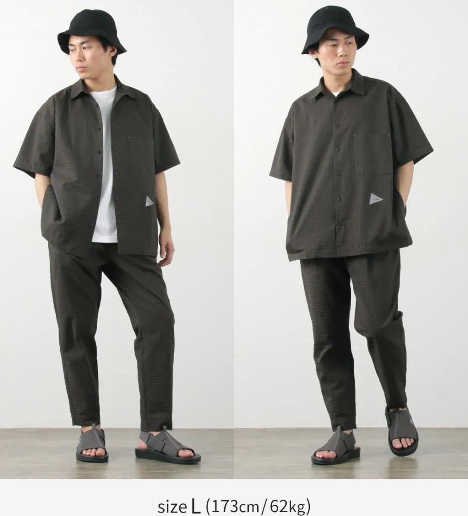 Shirts^AND WANDER / Dry Soft Seersucker Short Sleeve Shirt