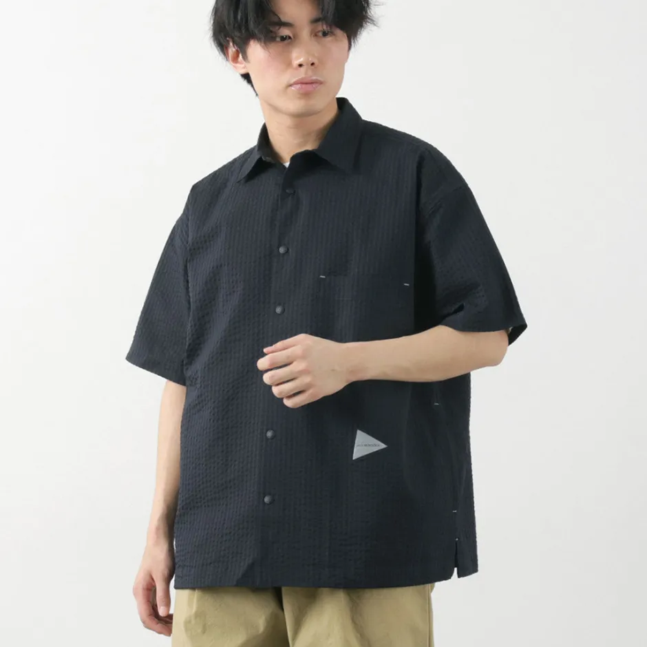 Shirts^AND WANDER / Dry Soft Seersucker Short Sleeve Shirt