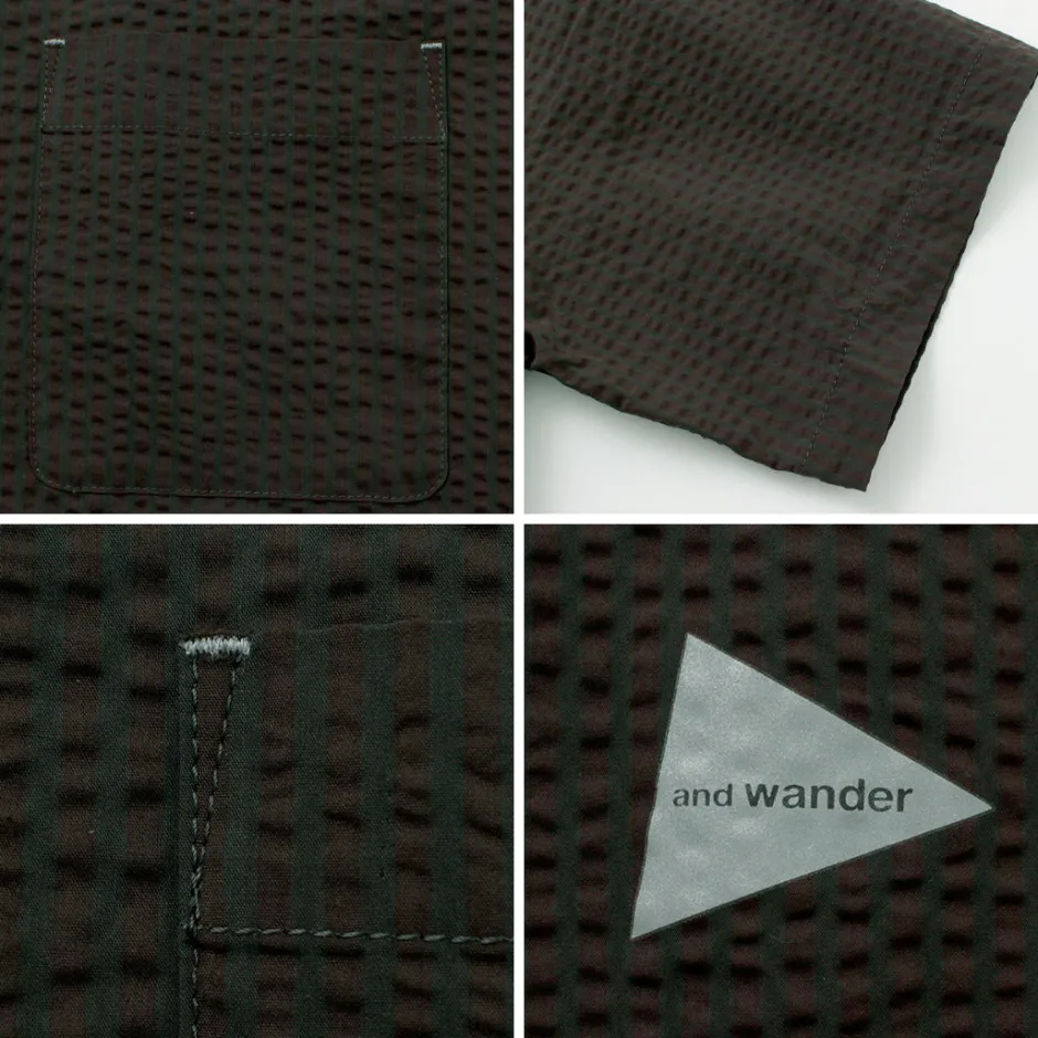 Shirts^AND WANDER / Dry Soft Seersucker Short Sleeve Shirt
