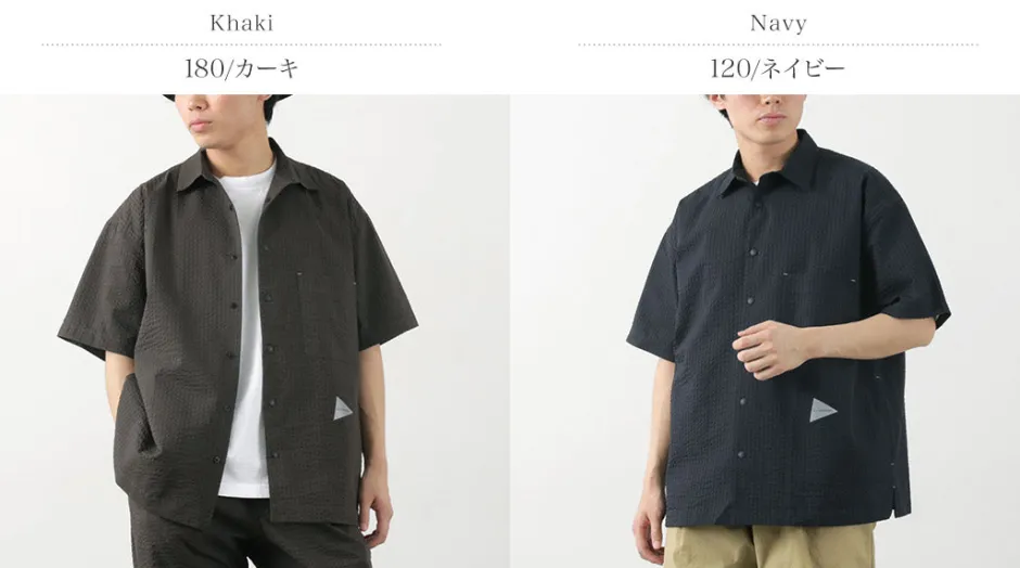 Shirts^AND WANDER / Dry Soft Seersucker Short Sleeve Shirt