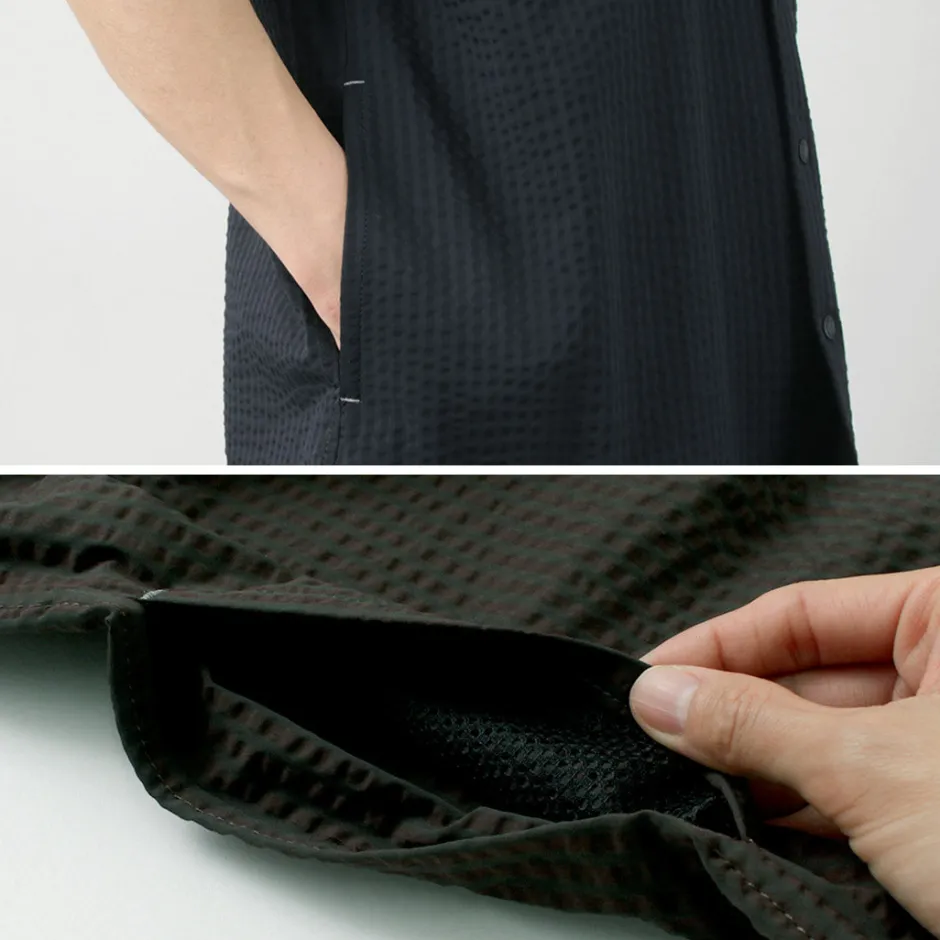 Shirts^AND WANDER / Dry Soft Seersucker Short Sleeve Shirt