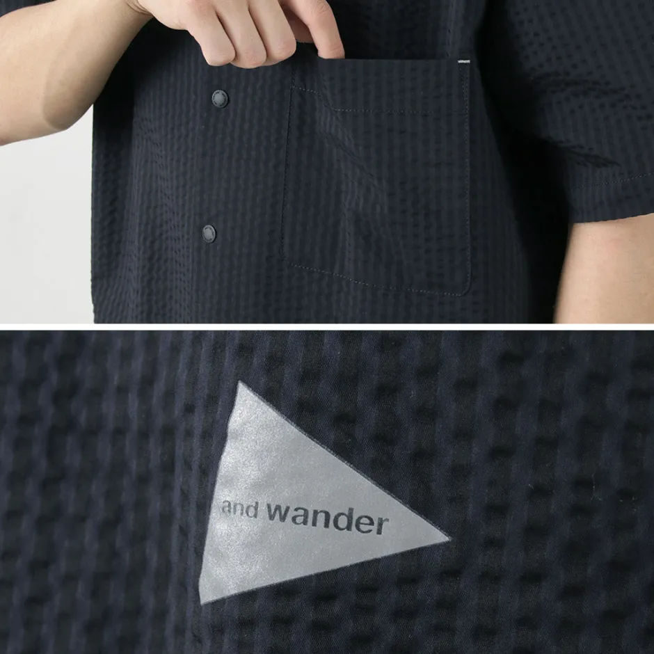 Shirts^AND WANDER / Dry Soft Seersucker Short Sleeve Shirt