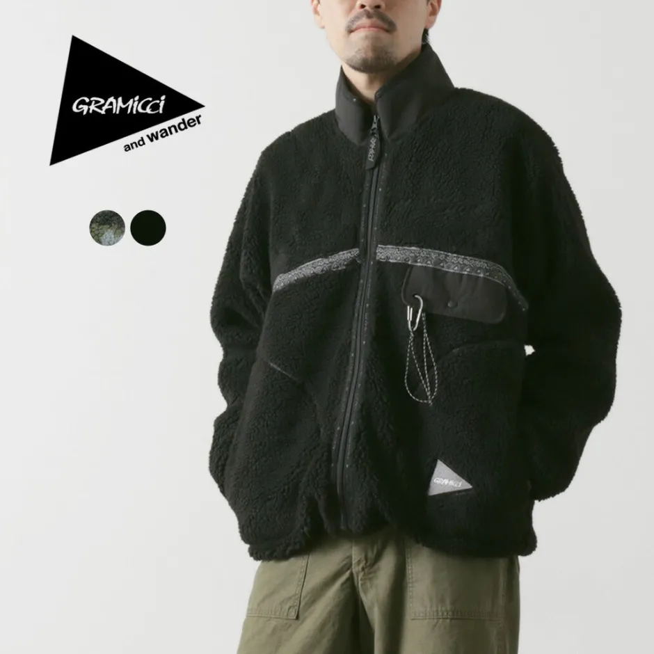 Jackets^AND WANDER / Gramicci Jacquard Tape Fleece Jacket
