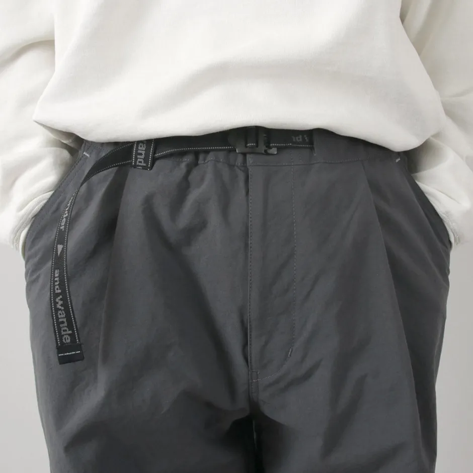 Work Pants & Chinos^AND WANDER / Nylon Chino Tucked Tapered Pants