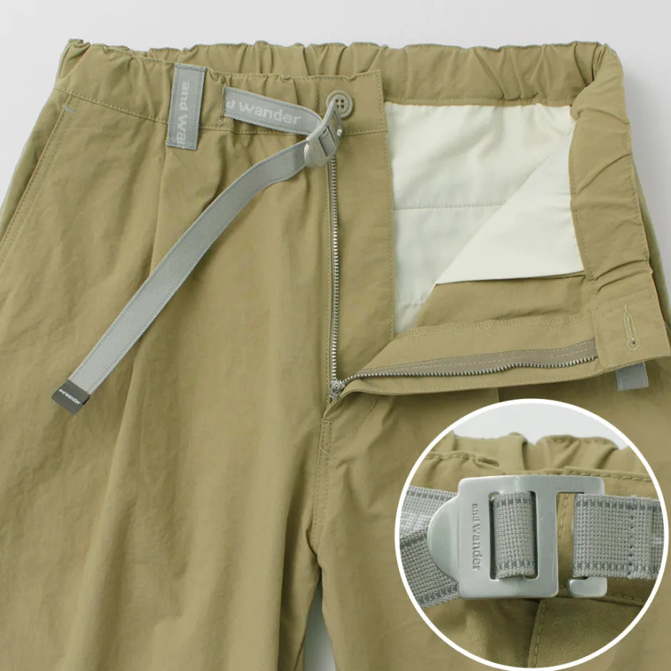 Work Pants & Chinos^AND WANDER / Nylon Chino Tucked Tapered Pants