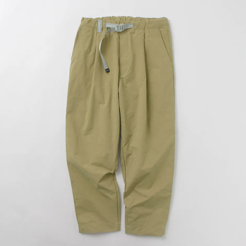 Work Pants & Chinos^AND WANDER / Nylon Chino Tucked Tapered Pants