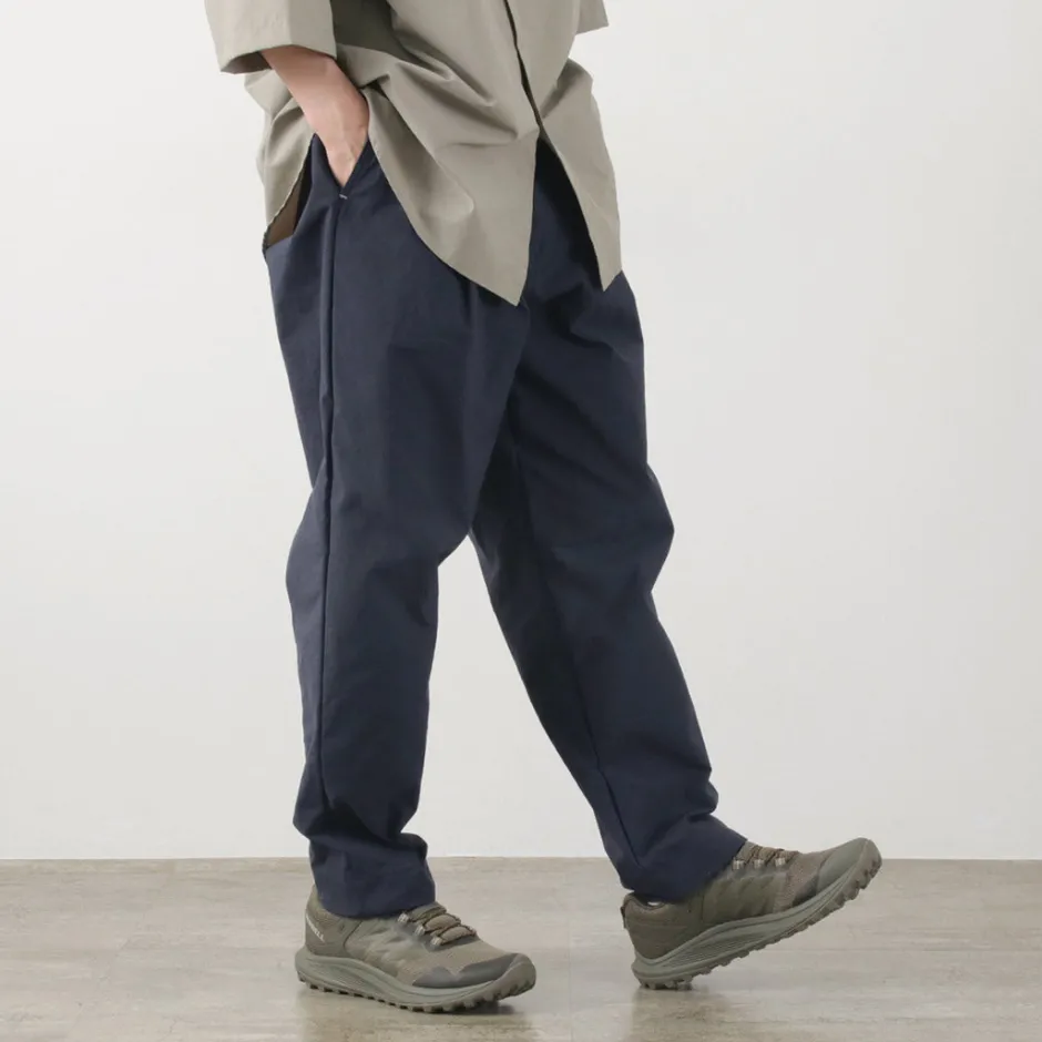 Work Pants & Chinos^AND WANDER / Nylon Chino Tucked Tapered Pants