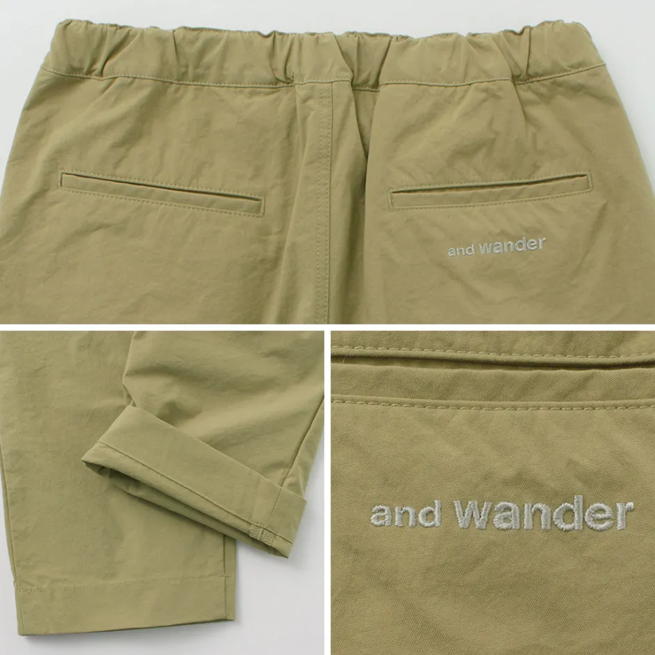 Work Pants & Chinos^AND WANDER / Nylon Chino Tucked Tapered Pants
