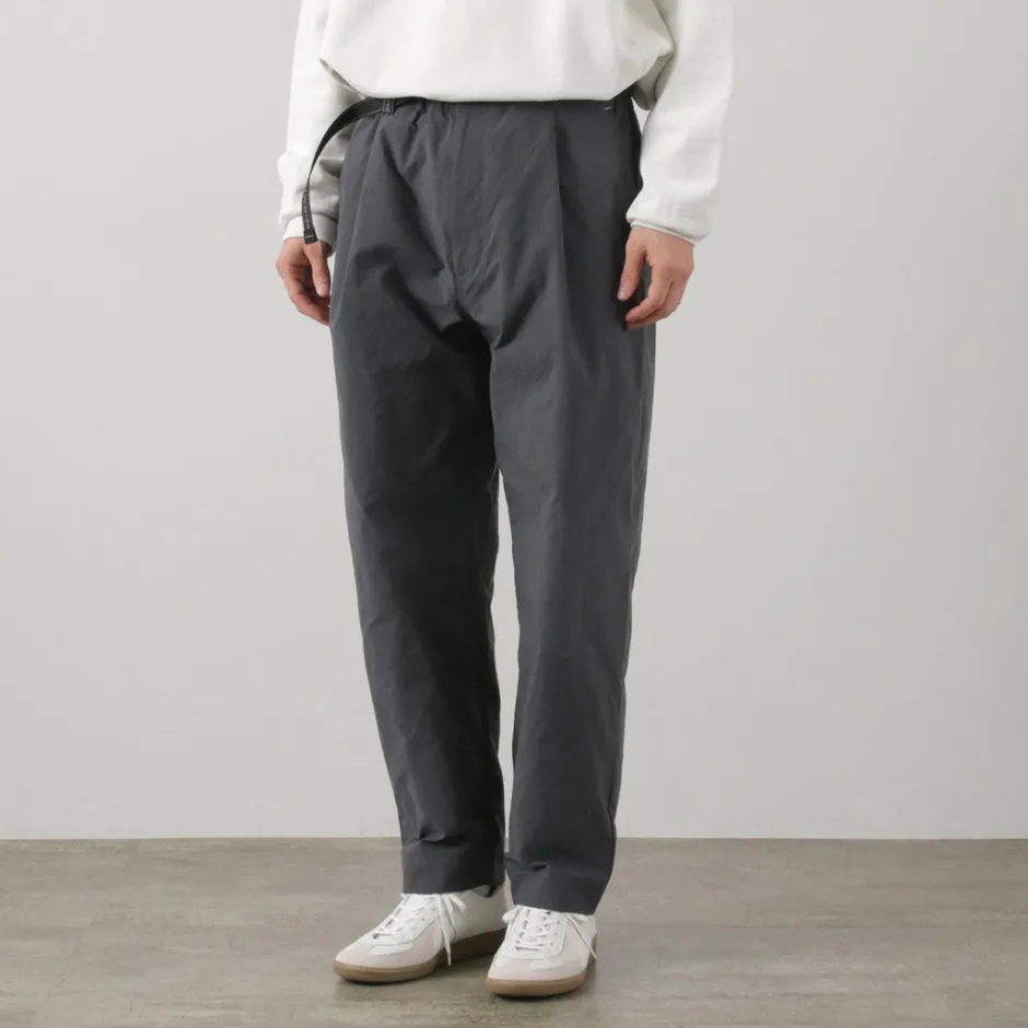 Work Pants & Chinos^AND WANDER / Nylon Chino Tucked Tapered Pants