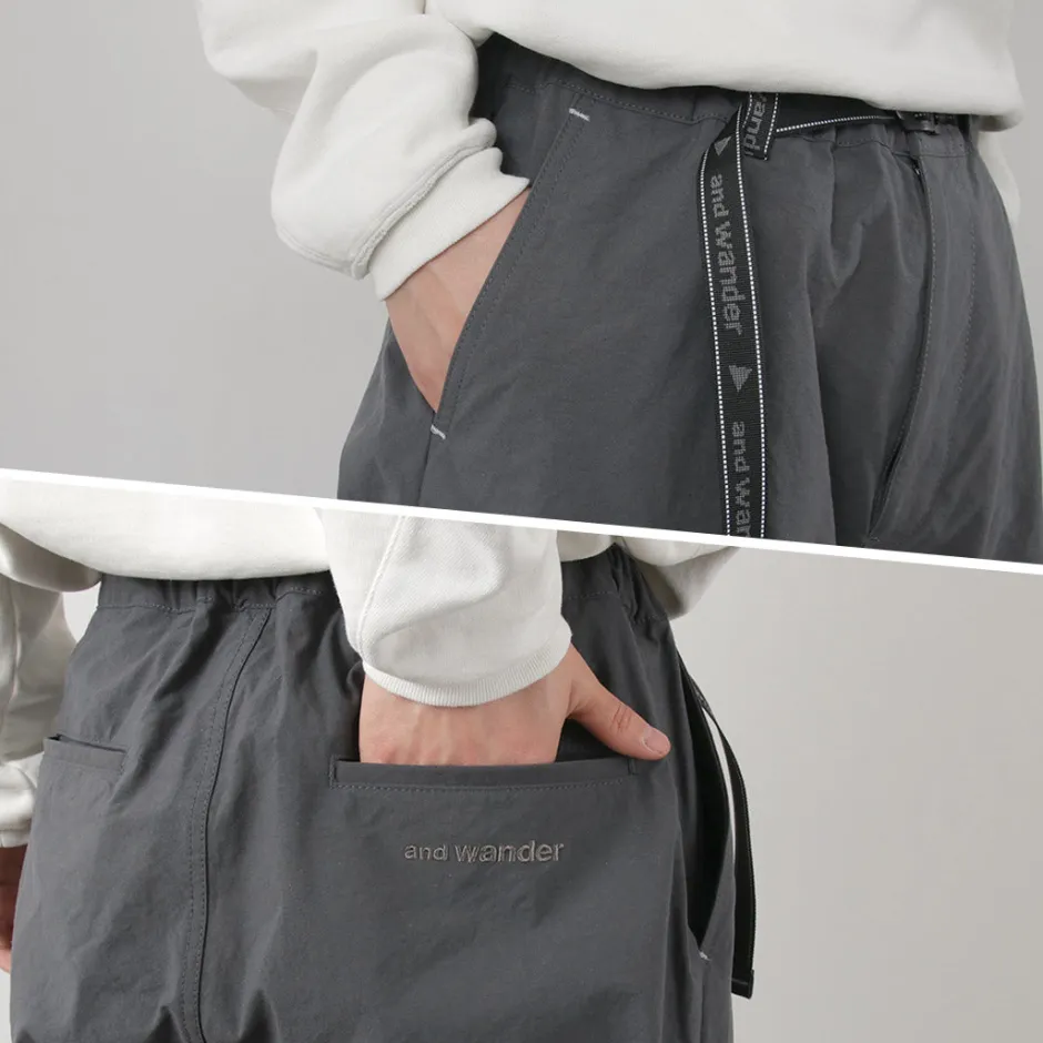 Work Pants & Chinos^AND WANDER / Nylon Chino Tucked Tapered Pants