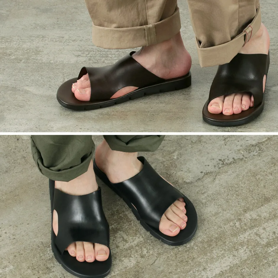 Sandals^ANTICHI ROMANI / Leather slide sandal