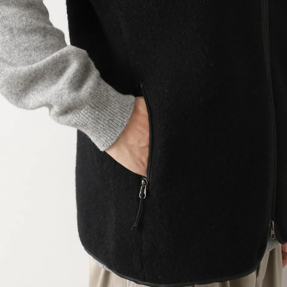 Jackets^AXESQUIN / Wool Boa Vest black