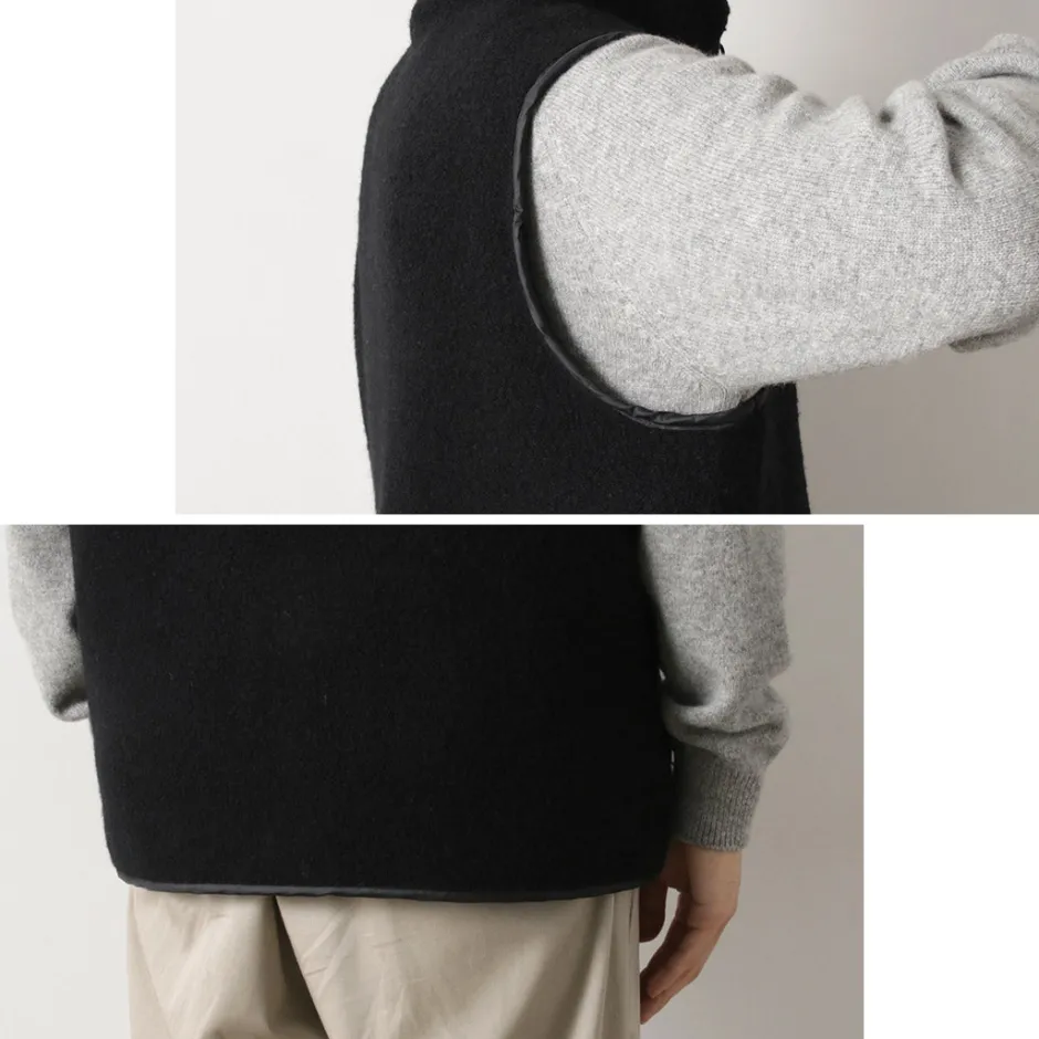 Jackets^AXESQUIN / Wool Boa Vest black