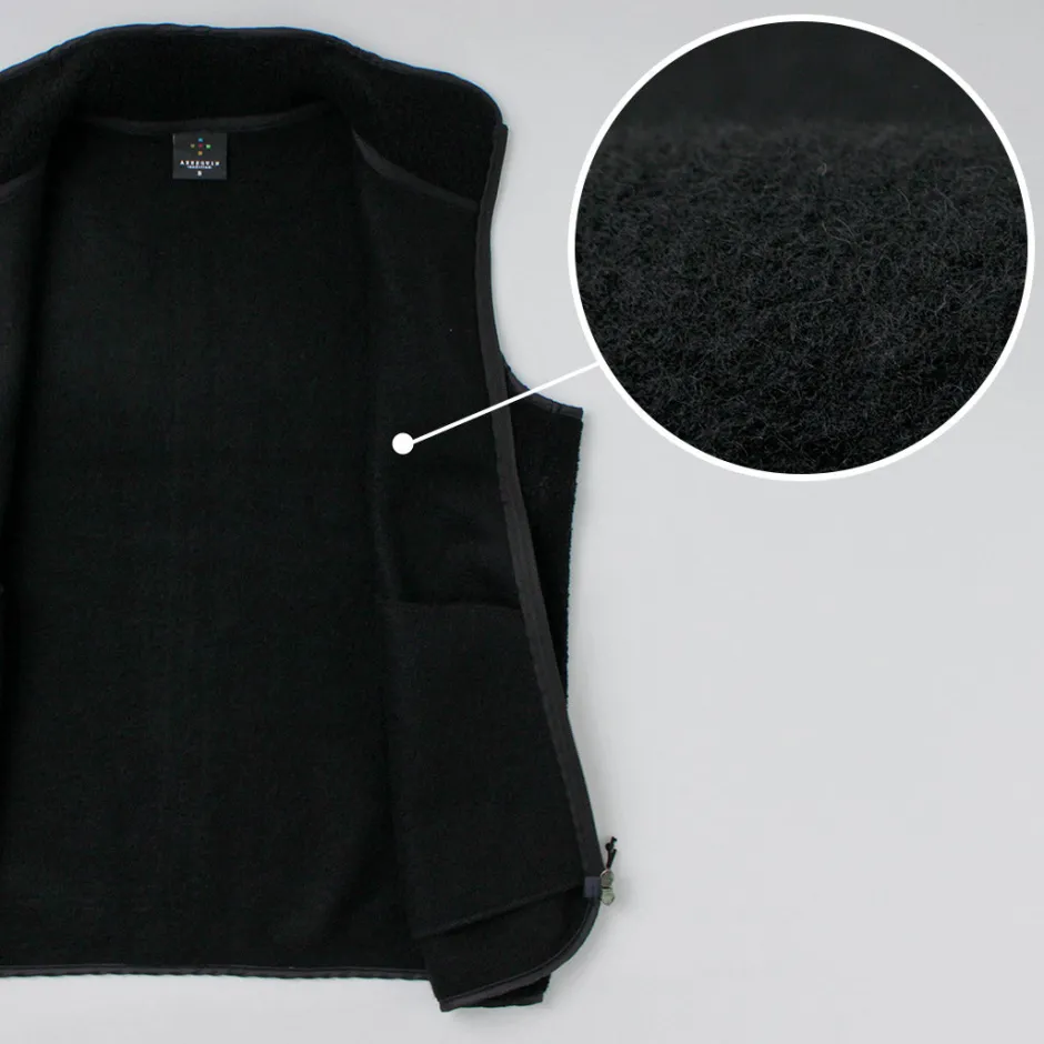 Jackets^AXESQUIN / Wool Boa Vest black