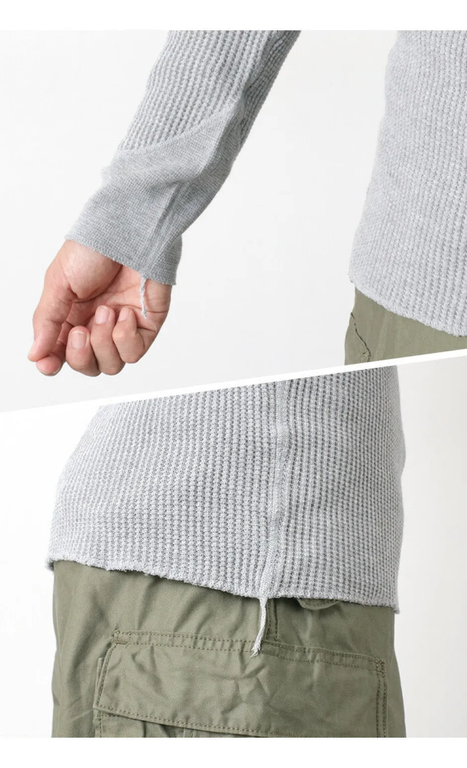 T-Shirts^BARNS / BR-3050 Big Waffle Long Sleeve Thermal / T-shirt