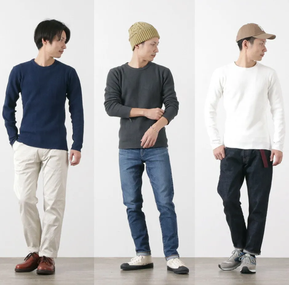 T-Shirts^BARNS / BR-3050 Big Waffle Long Sleeve Thermal / T-shirt