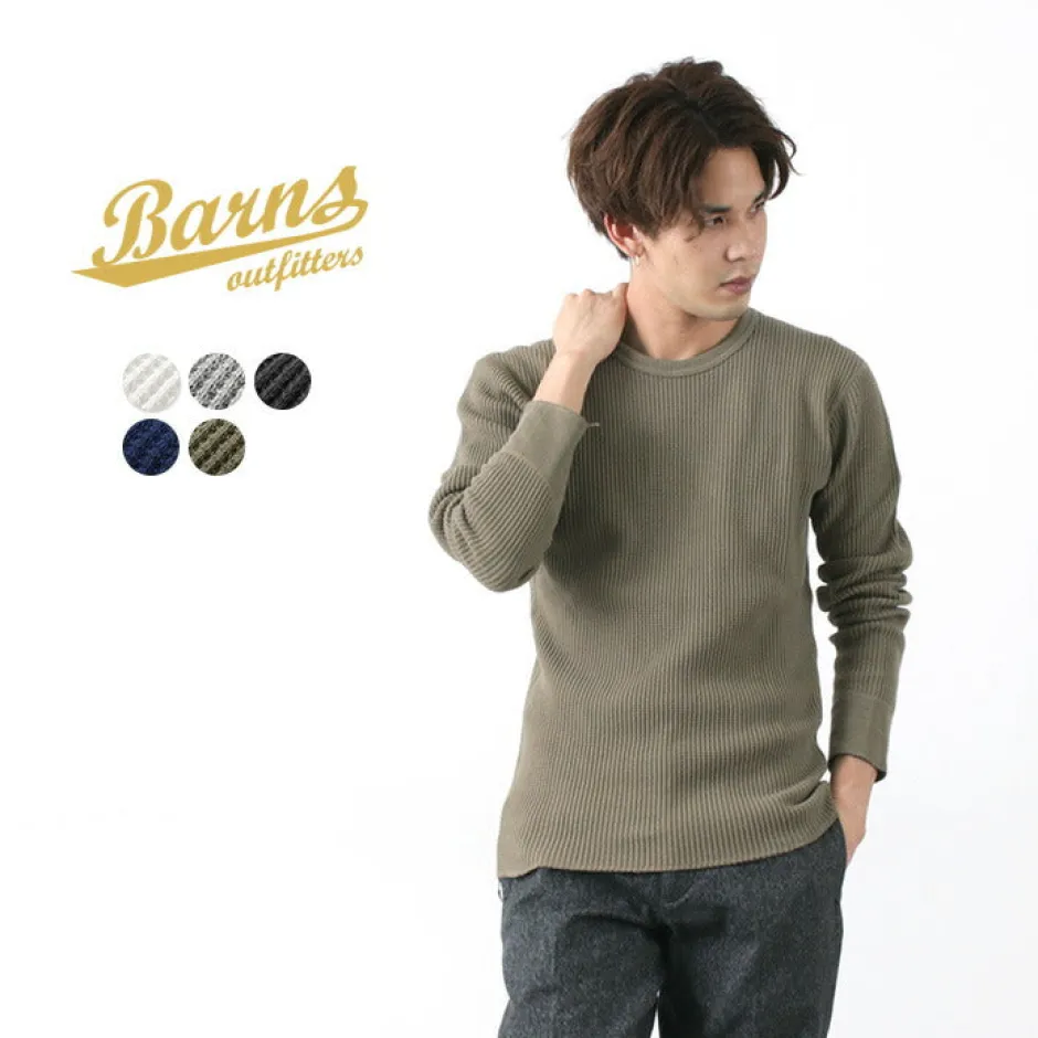 T-Shirts^BARNS / BR-3050 Big Waffle Long Sleeve Thermal / T-shirt