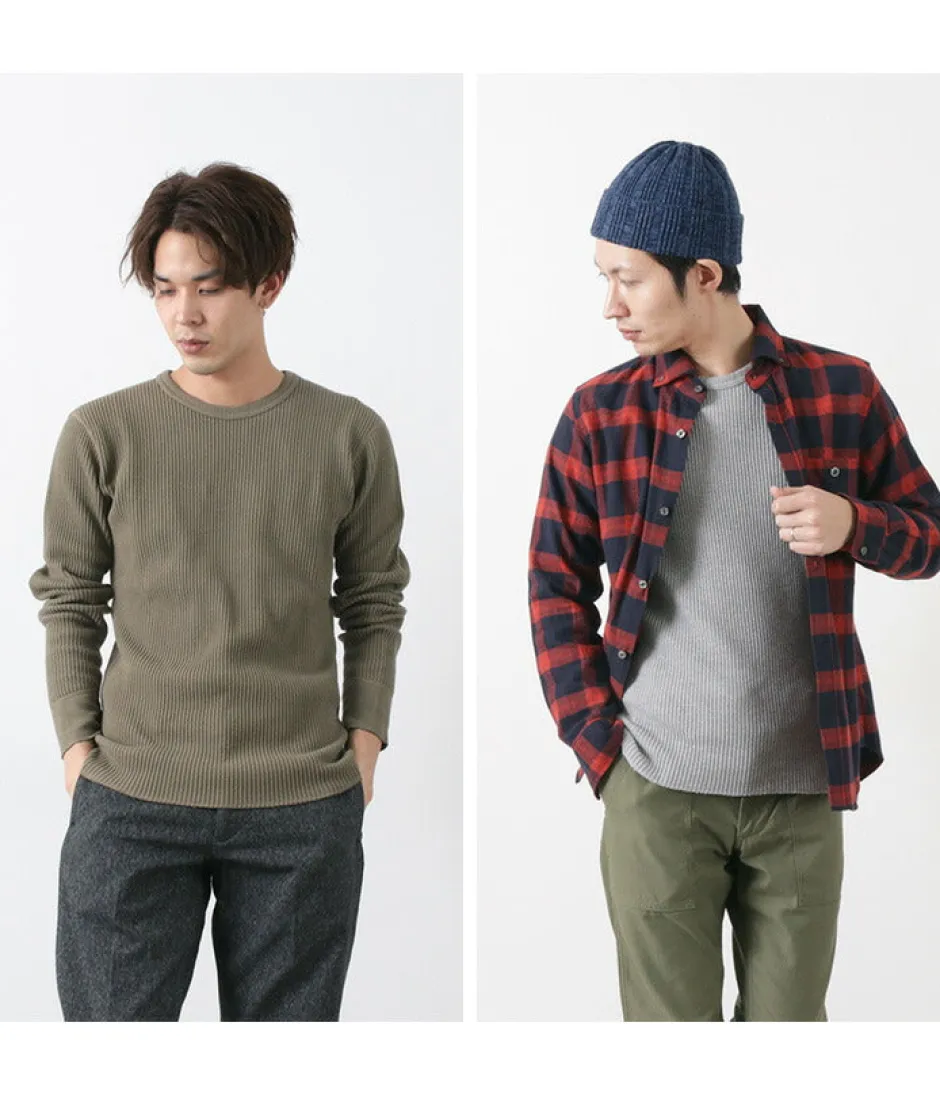 T-Shirts^BARNS / BR-3050 Big Waffle Long Sleeve Thermal / T-shirt