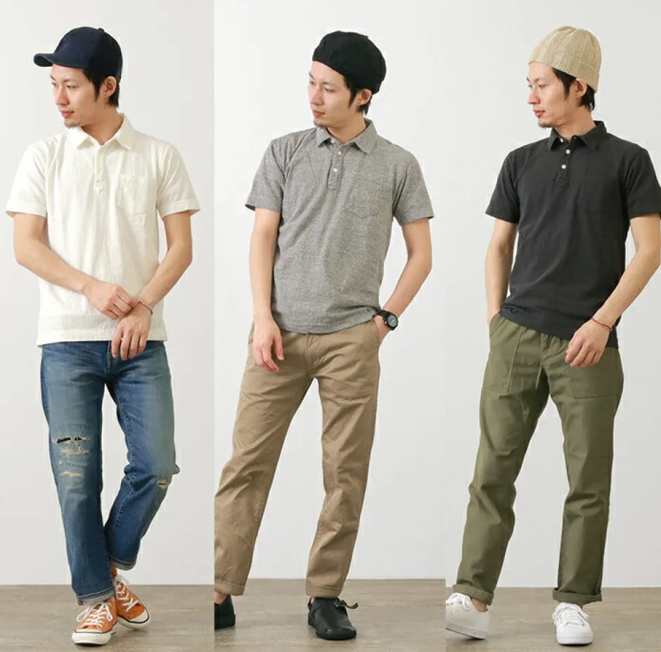 T-Shirts^BARNS / BR-1006 Hanging Jersey Short Sleeve Polo Shirt