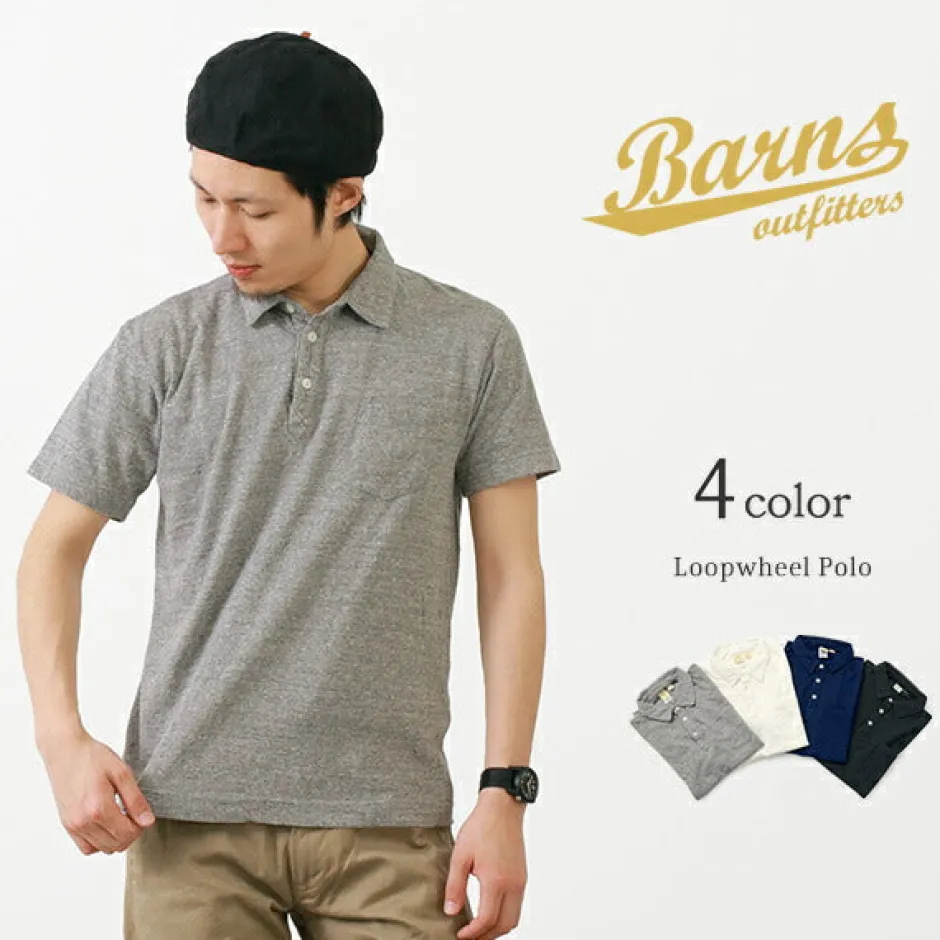 T-Shirts^BARNS / BR-1006 Hanging Jersey Short Sleeve Polo Shirt
