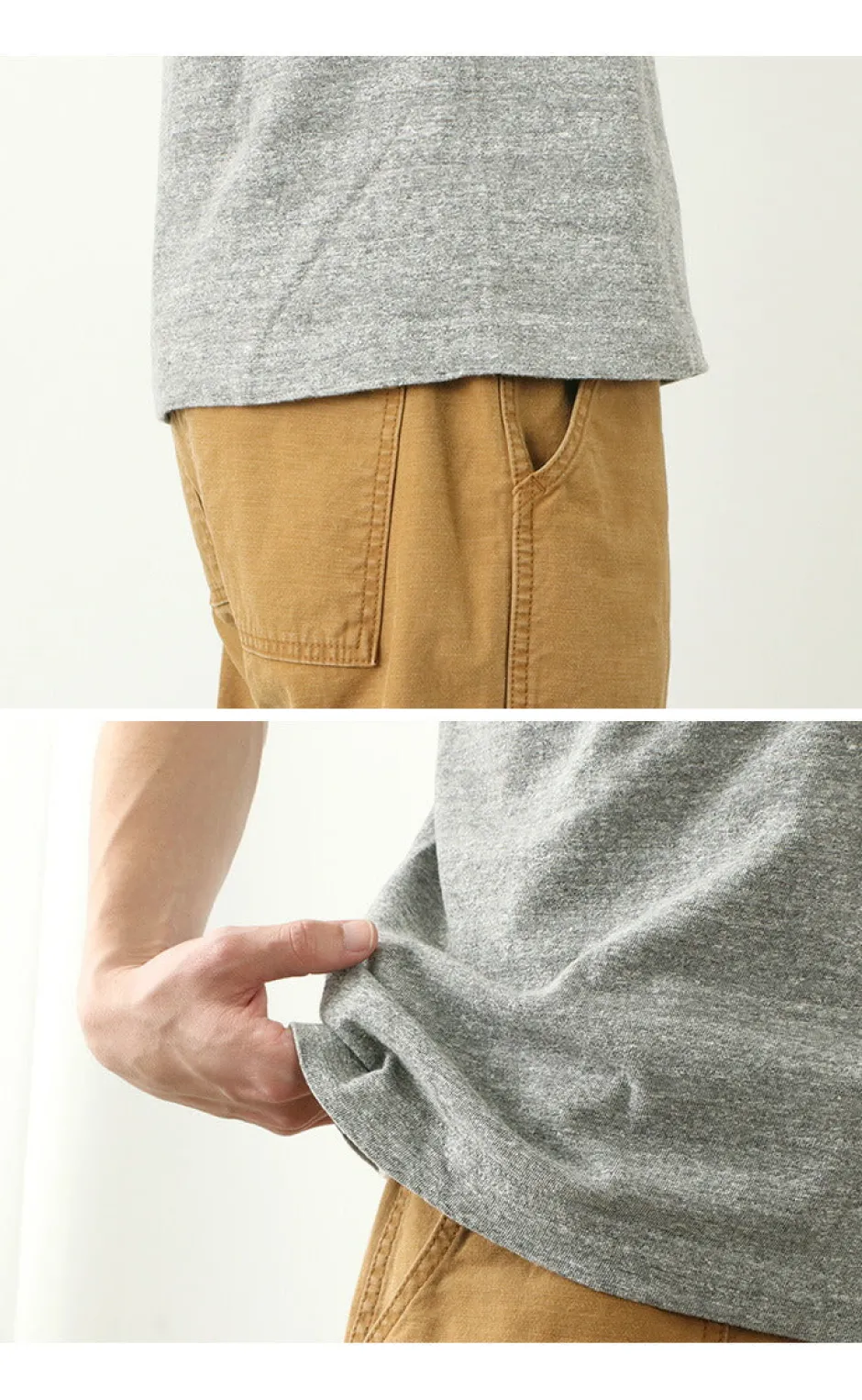 T-Shirts^BARNS / BR-1101 Hanging jersey S/S V-neck
