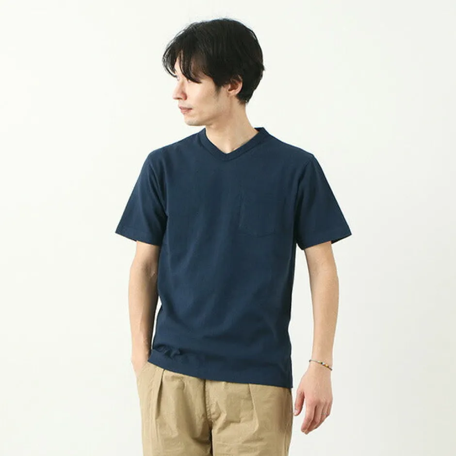T-Shirts^BARNS / BR-1101 Hanging jersey S/S V-neck