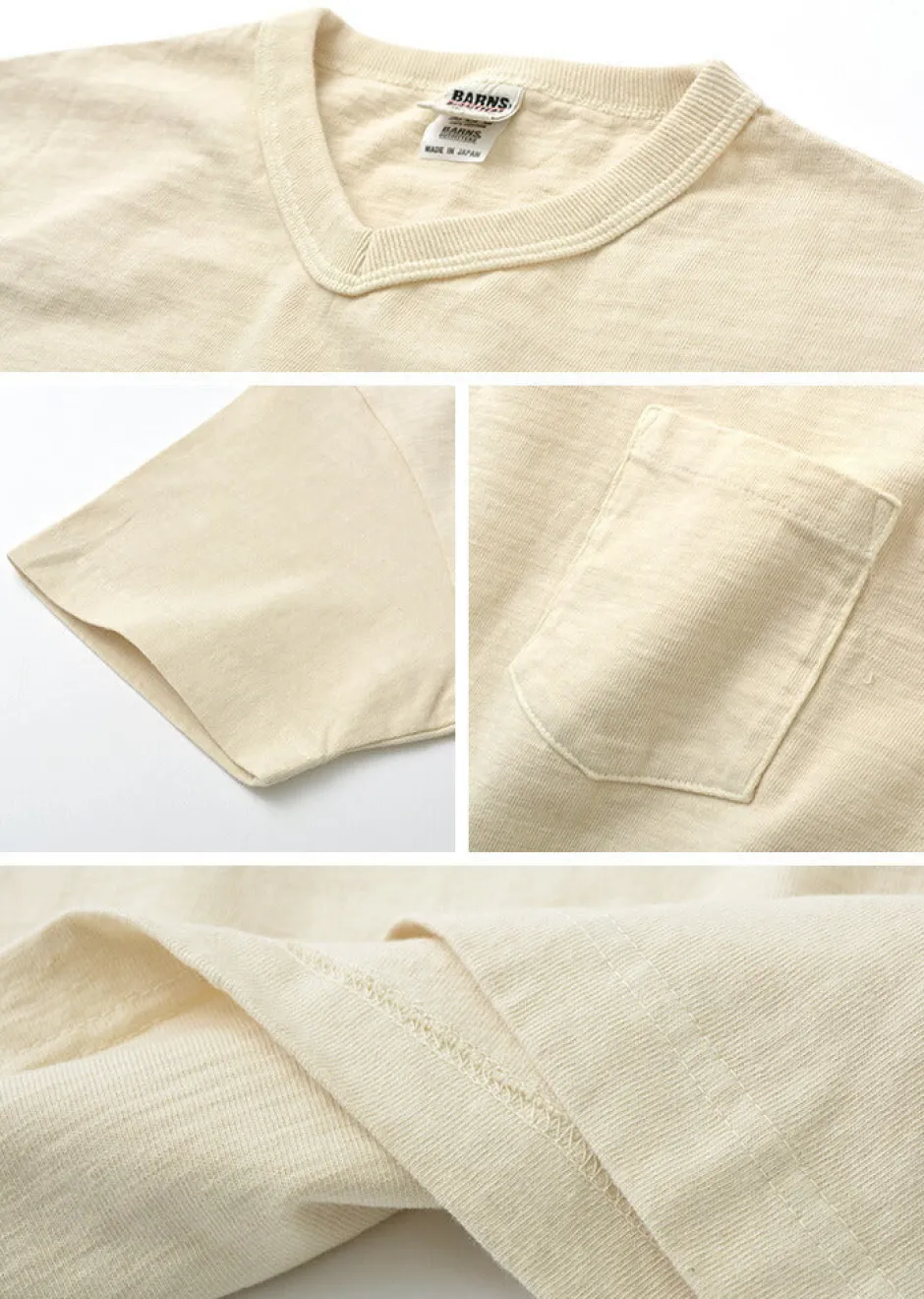 T-Shirts^BARNS / BR-1101 Hanging jersey S/S V-neck