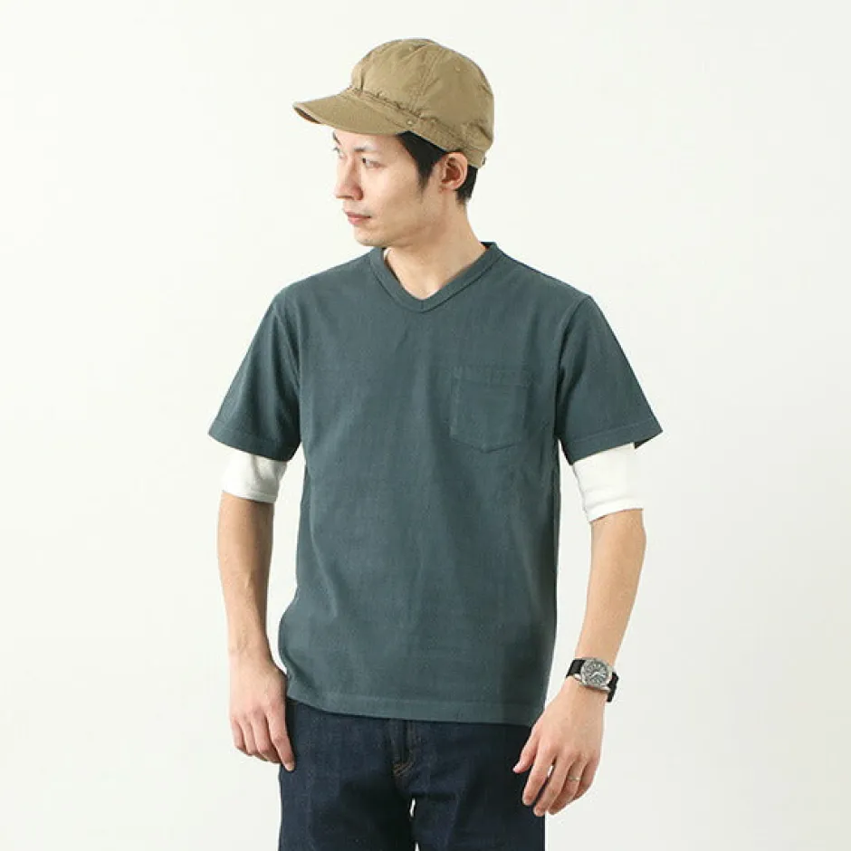 T-Shirts^BARNS / BR-1101 Hanging jersey S/S V-neck