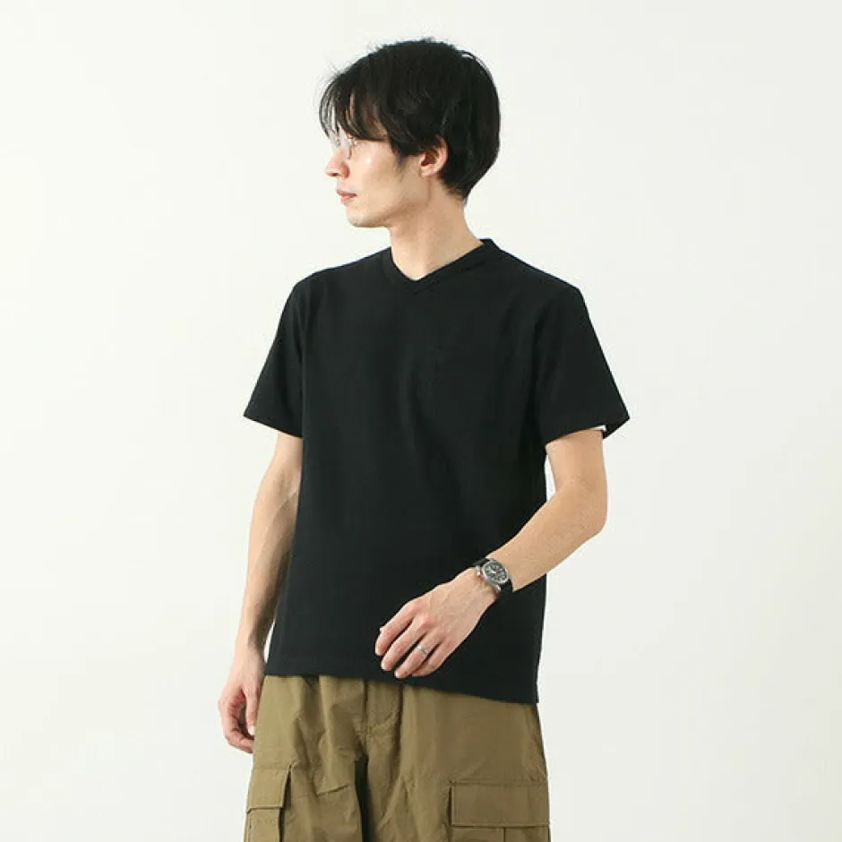 T-Shirts^BARNS / BR-1101 Hanging jersey S/S V-neck