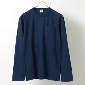 T-Shirts^BARNS / BR-1106 Jersey Crew Neck L/S Pocket T-Shirt