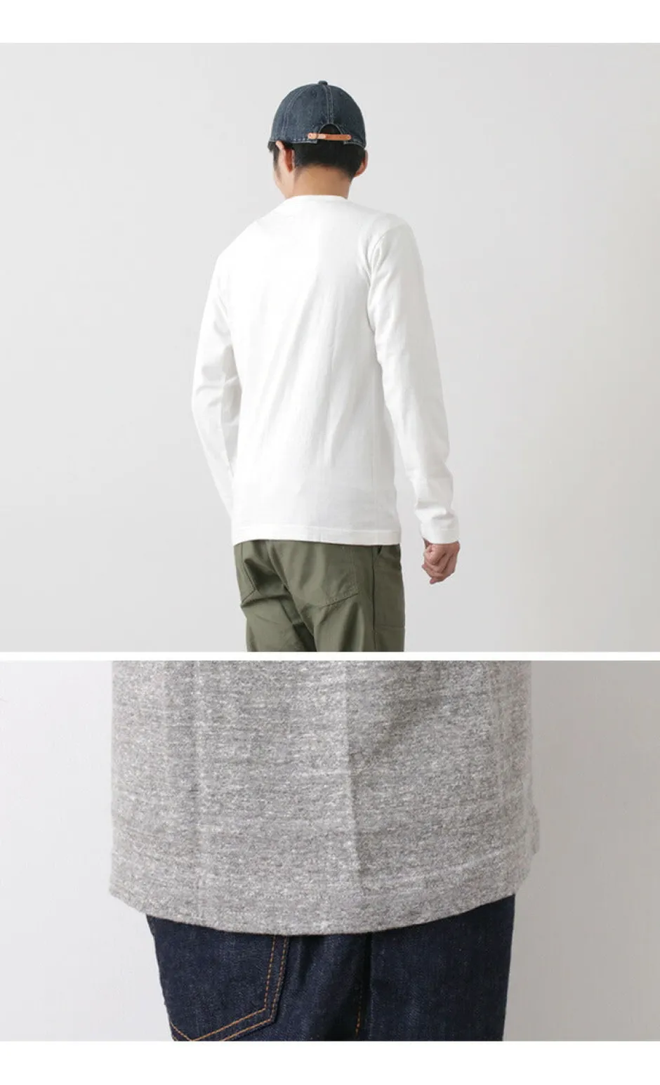 T-Shirts^BARNS / BR-1106 Jersey Crew Neck L/S Pocket T-Shirt