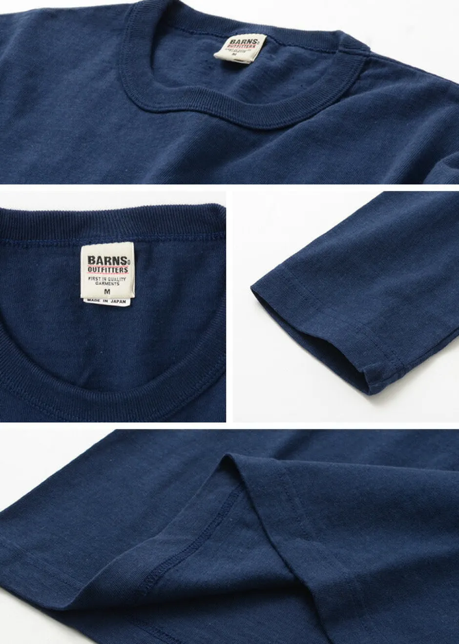 T-Shirts^BARNS / BR-1106 Jersey Crew Neck L/S Pocket T-Shirt