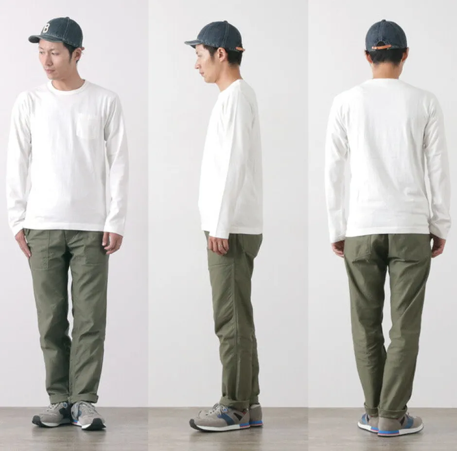 T-Shirts^BARNS / BR-1106 Jersey Crew Neck L/S Pocket T-Shirt