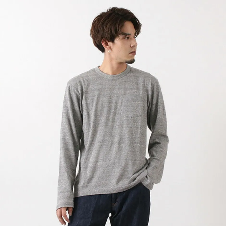 T-Shirts^BARNS / BR-1106 Jersey Crew Neck L/S Pocket T-Shirt
