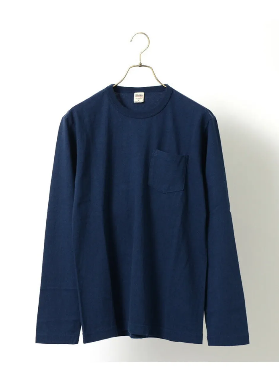T-Shirts^BARNS / BR-1106 Jersey Crew Neck L/S Pocket T-Shirt