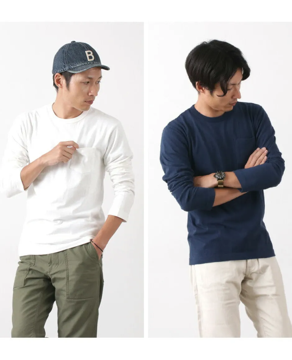 T-Shirts^BARNS / BR-1106 Jersey Crew Neck L/S Pocket T-Shirt