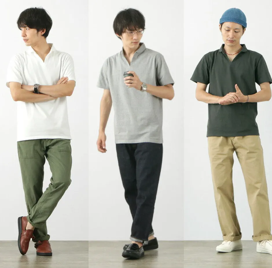 T-Shirts^BARNS / Cozun Knit Vintage Skipper Polo Shirt