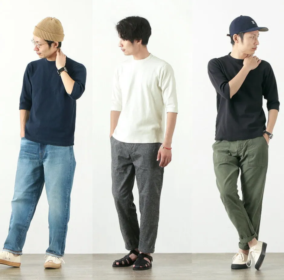 T-Shirts^BARNS / Heavy spun milled fabric 6.5/10 sleeve T-shirt
