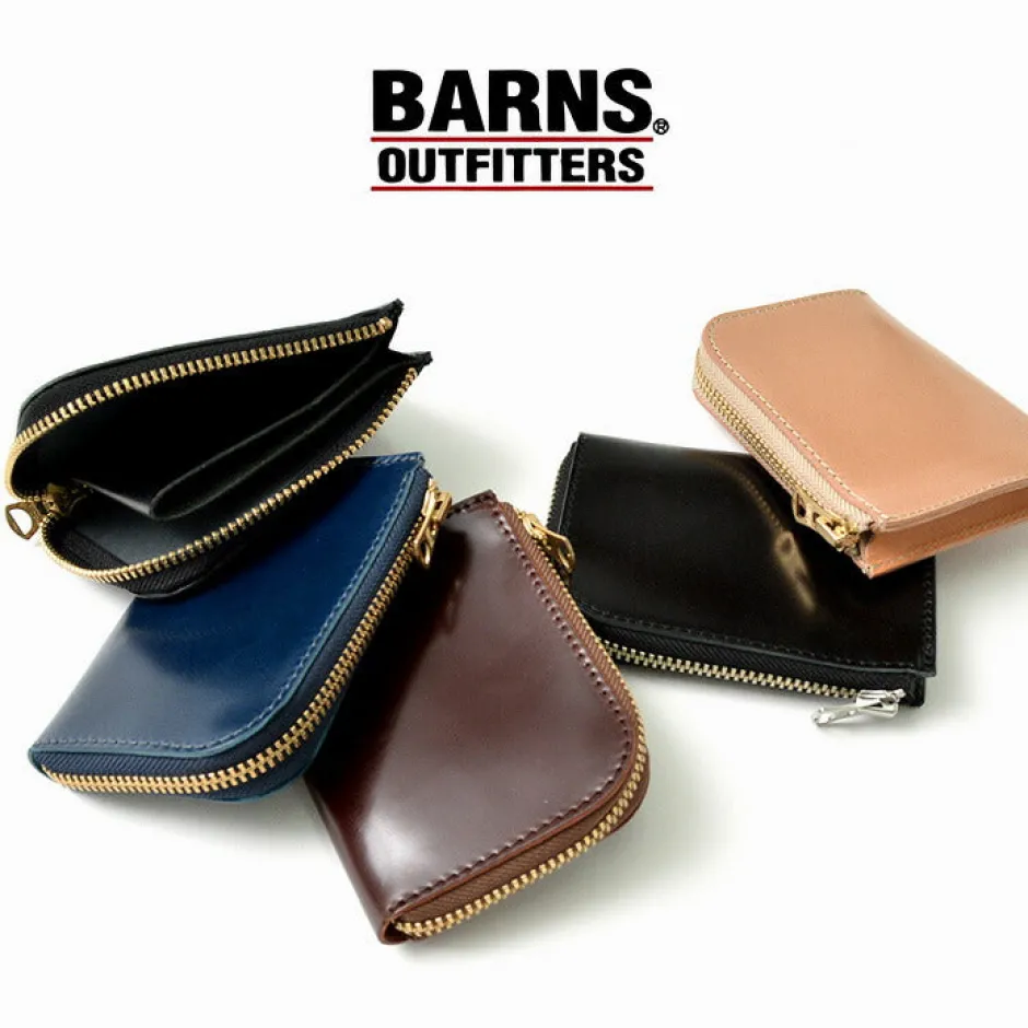 Wallets^BARNS / L-shaped zipper mini wallet
