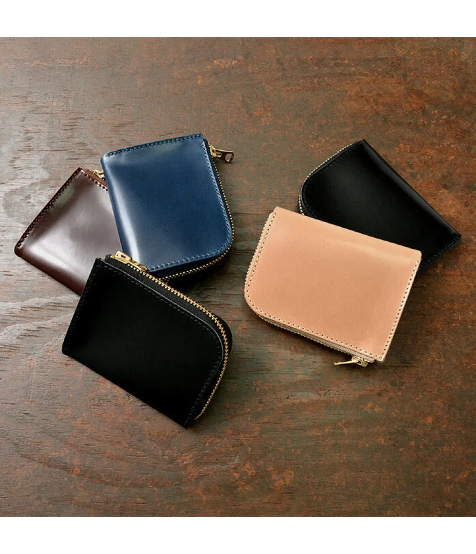 Wallets^BARNS / L-shaped zipper mini wallet