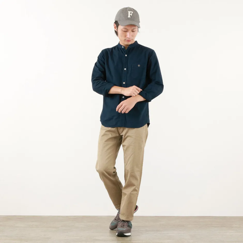 Shirts^BARNS / Ox Band Collar Shirt
