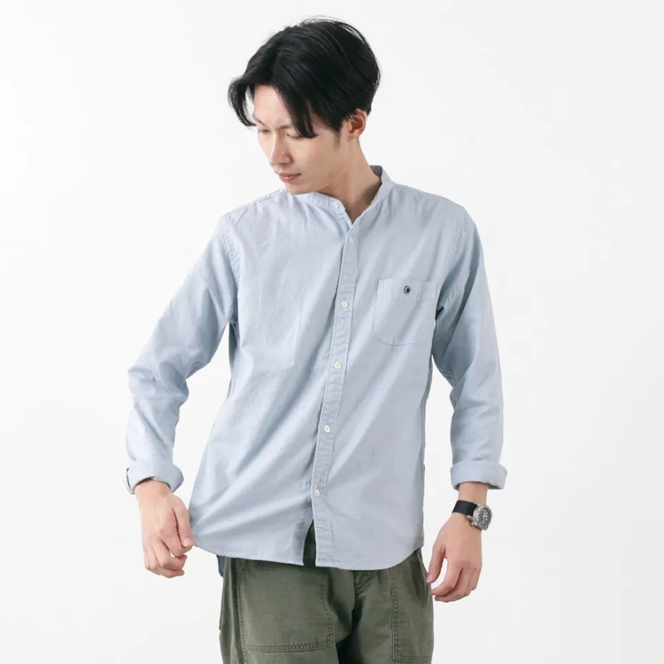 Shirts^BARNS / Ox Band Collar Shirt