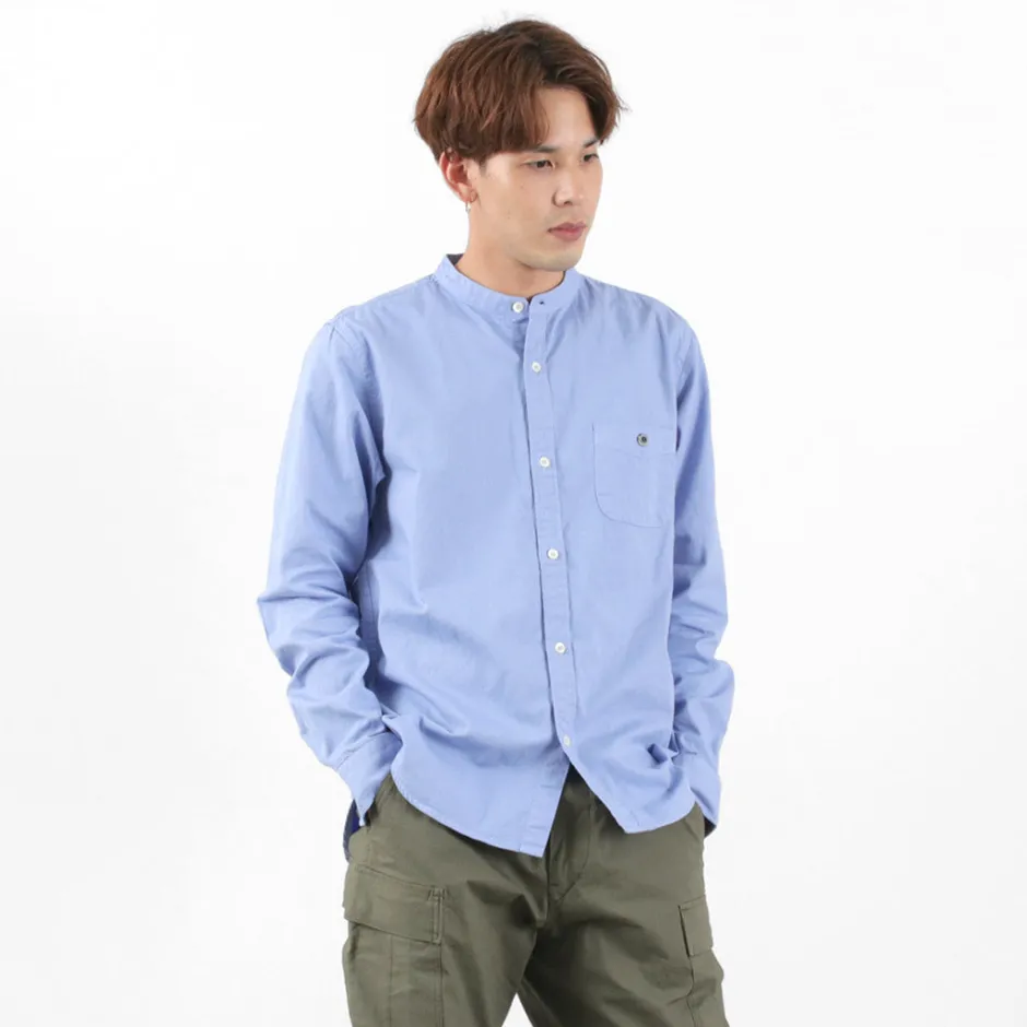 Shirts^BARNS / Ox Band Collar Shirt