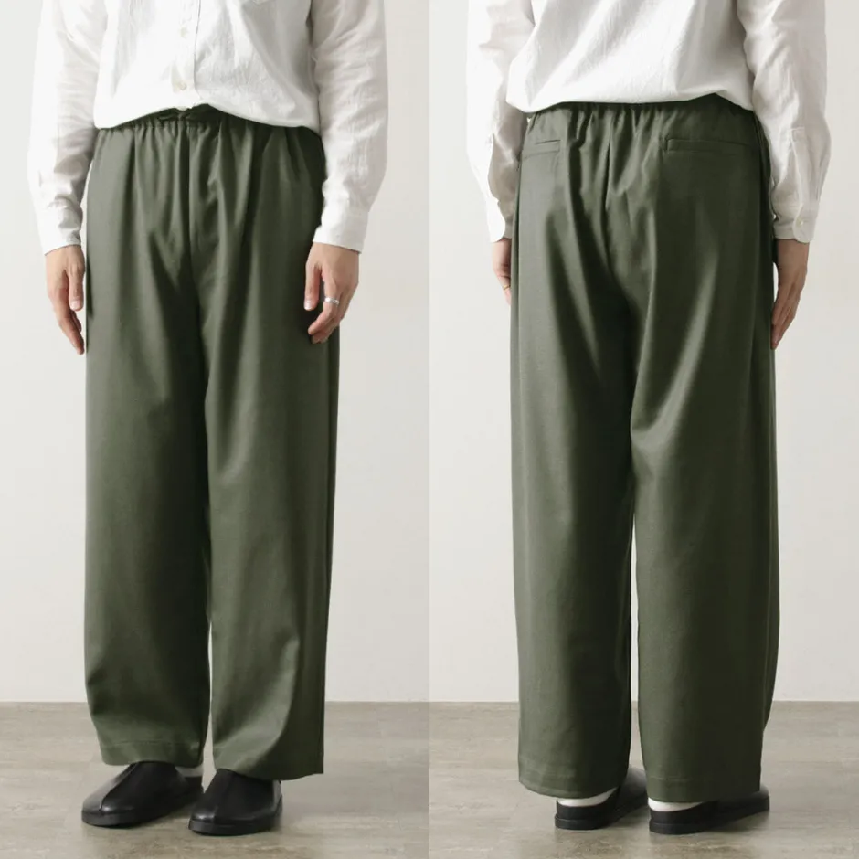 Trousers^BASISBROEK / MOREMO Wide Pants High Count Flannel