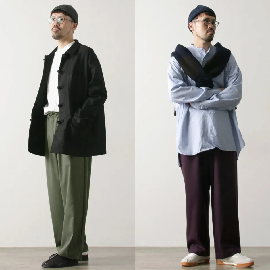 Trousers^BASISBROEK / MOREMO Wide Pants High Count Flannel