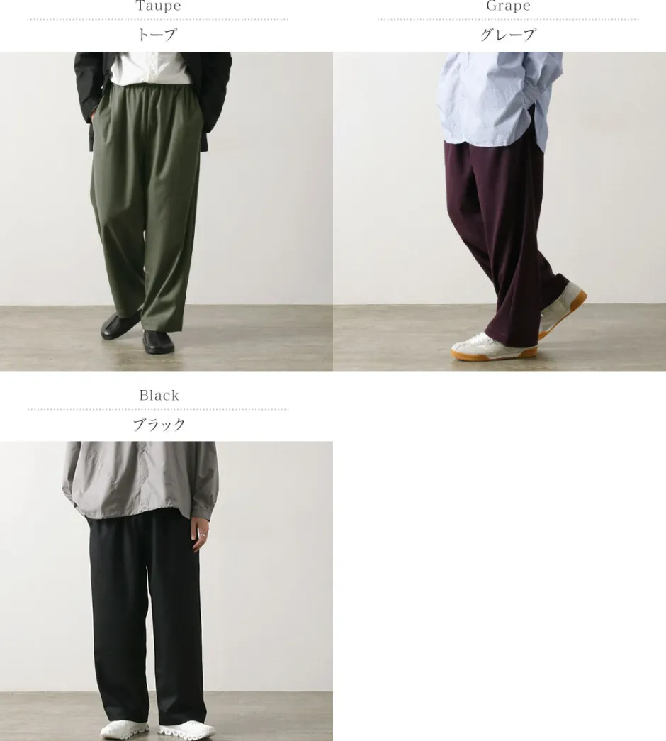 Trousers^BASISBROEK / MOREMO Wide Pants High Count Flannel