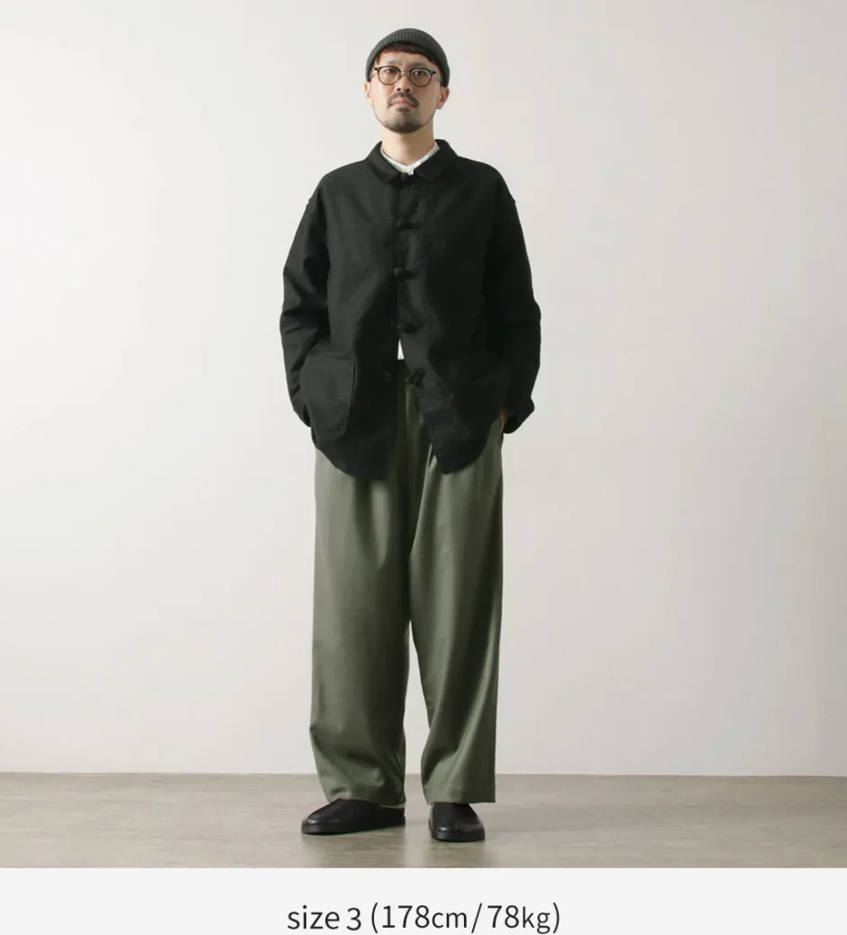 Trousers^BASISBROEK / MOREMO Wide Pants High Count Flannel