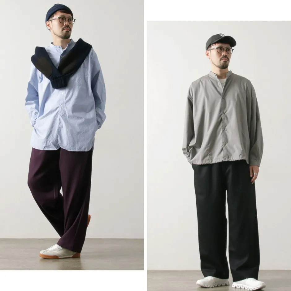 Trousers^BASISBROEK / MOREMO Wide Pants High Count Flannel