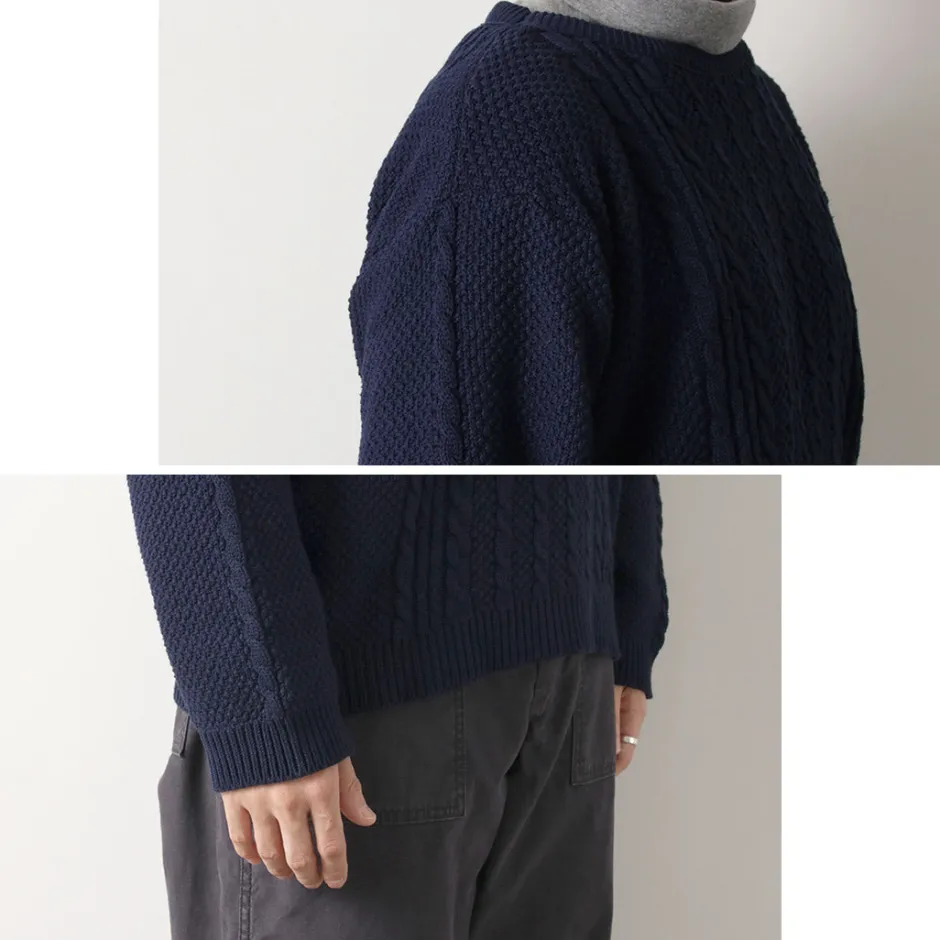 Knits^BINGHAMTON KNITTING COMPANY / Fisherman Pullover Cotton Knit