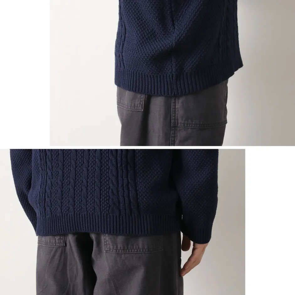 Knits^BINGHAMTON KNITTING COMPANY / Fisherman Pullover Cotton Knit